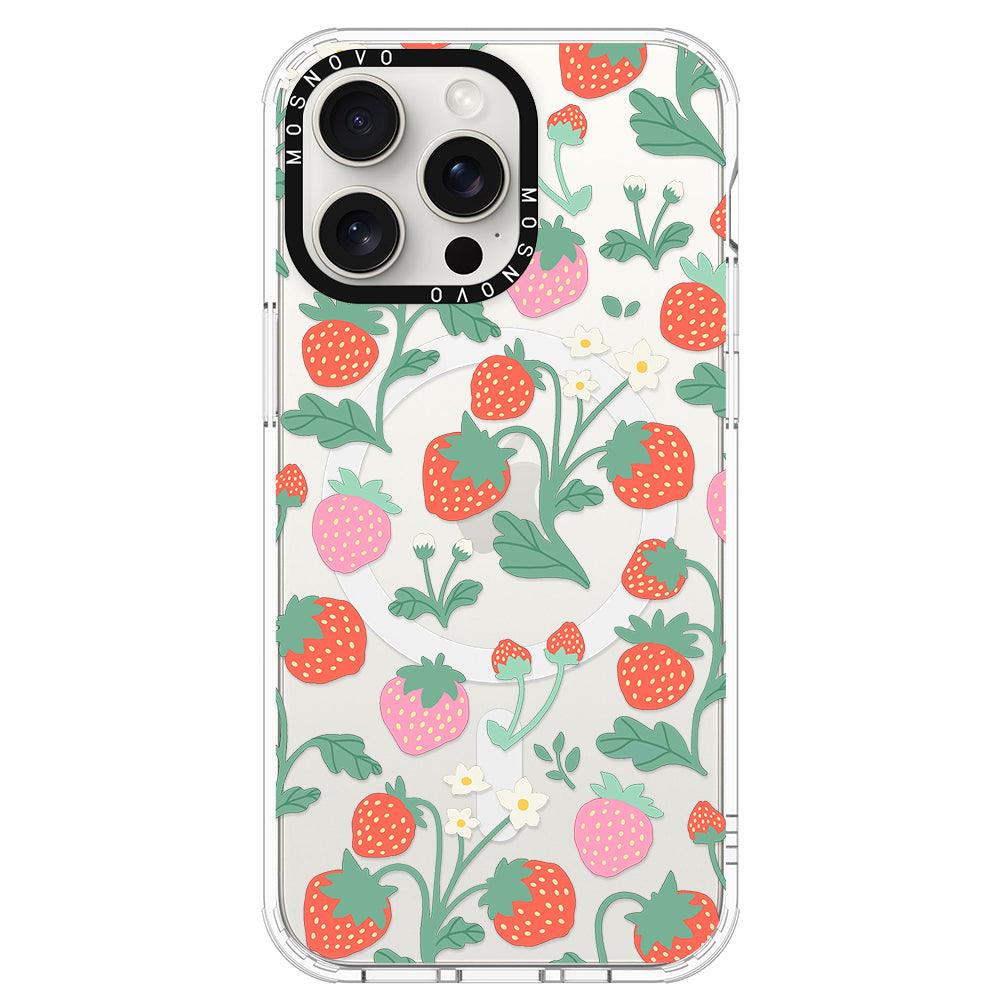 Cute Strawberry Phone Case - iPhone 15 Pro Max Case - MOSNOVO