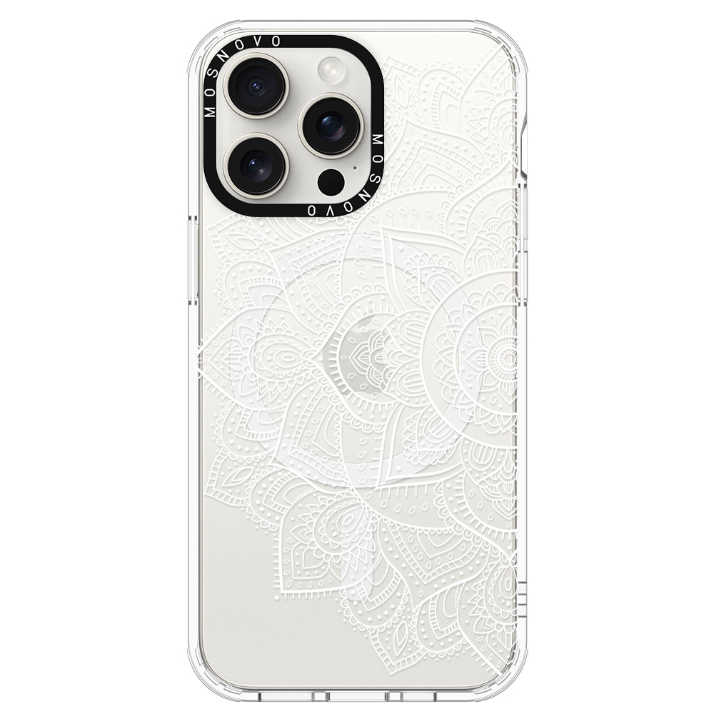 Half Mandala Phone Case - iPhone 15 Pro Max Case - MOSNOVO