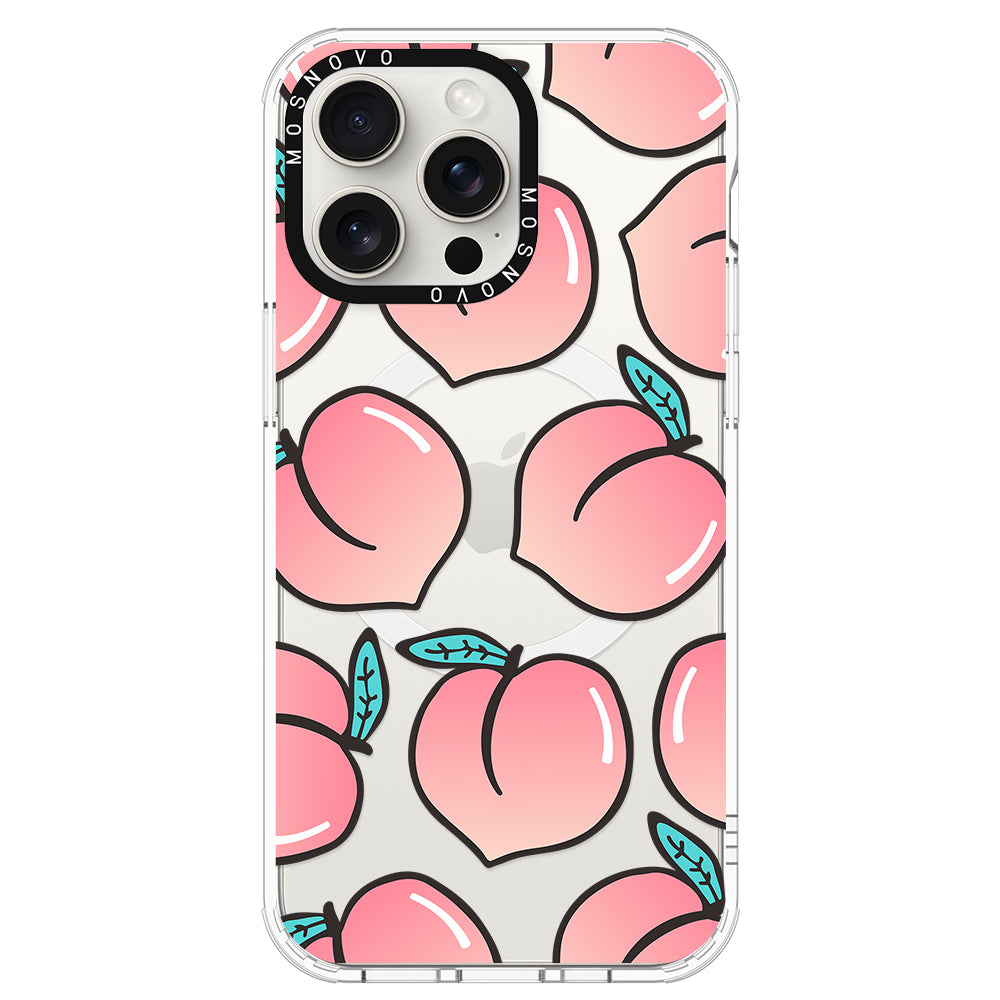 Cute Peach Phone Case - iPhone 15 Pro Max Case - MOSNOVO