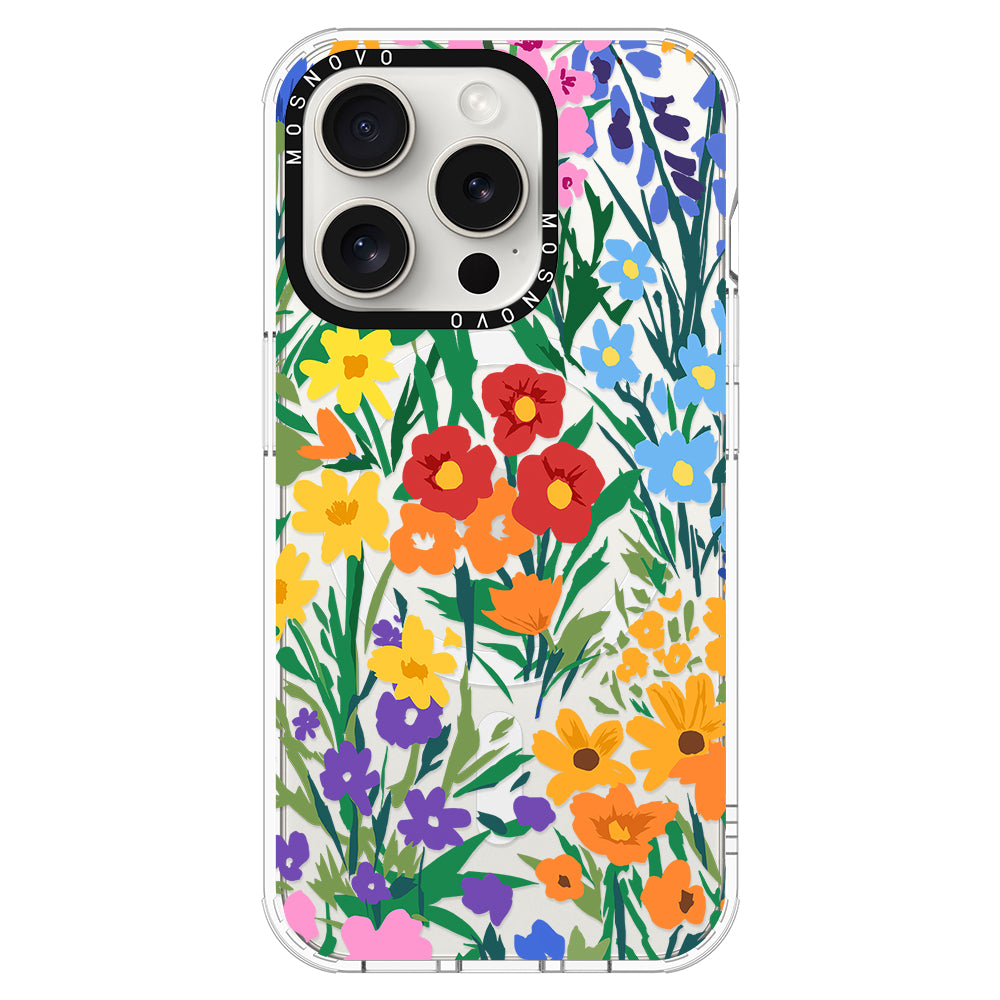 Spring Botanical Flower Floral Phone Case - iPhone 15 Pro Case - MOSNOVO