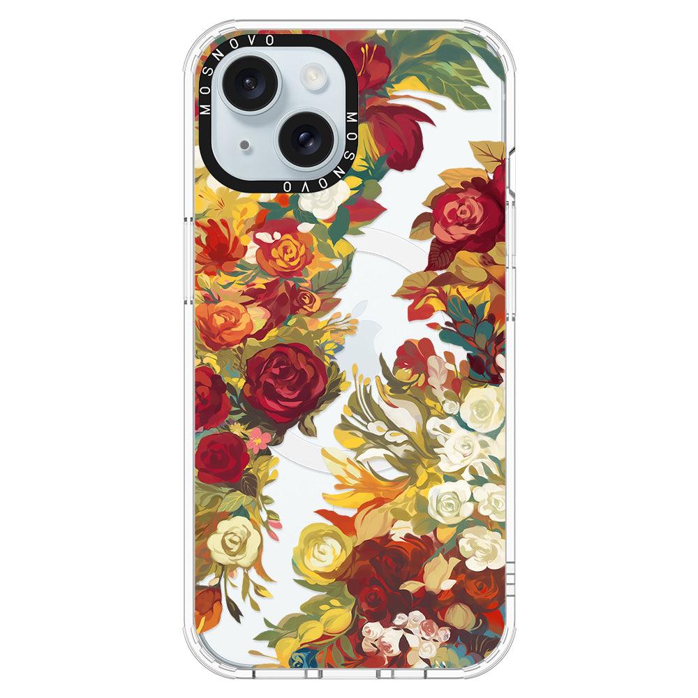 Vintage Flower Garden Phone Case - iPhone 15 Plus Case - MOSNOVO