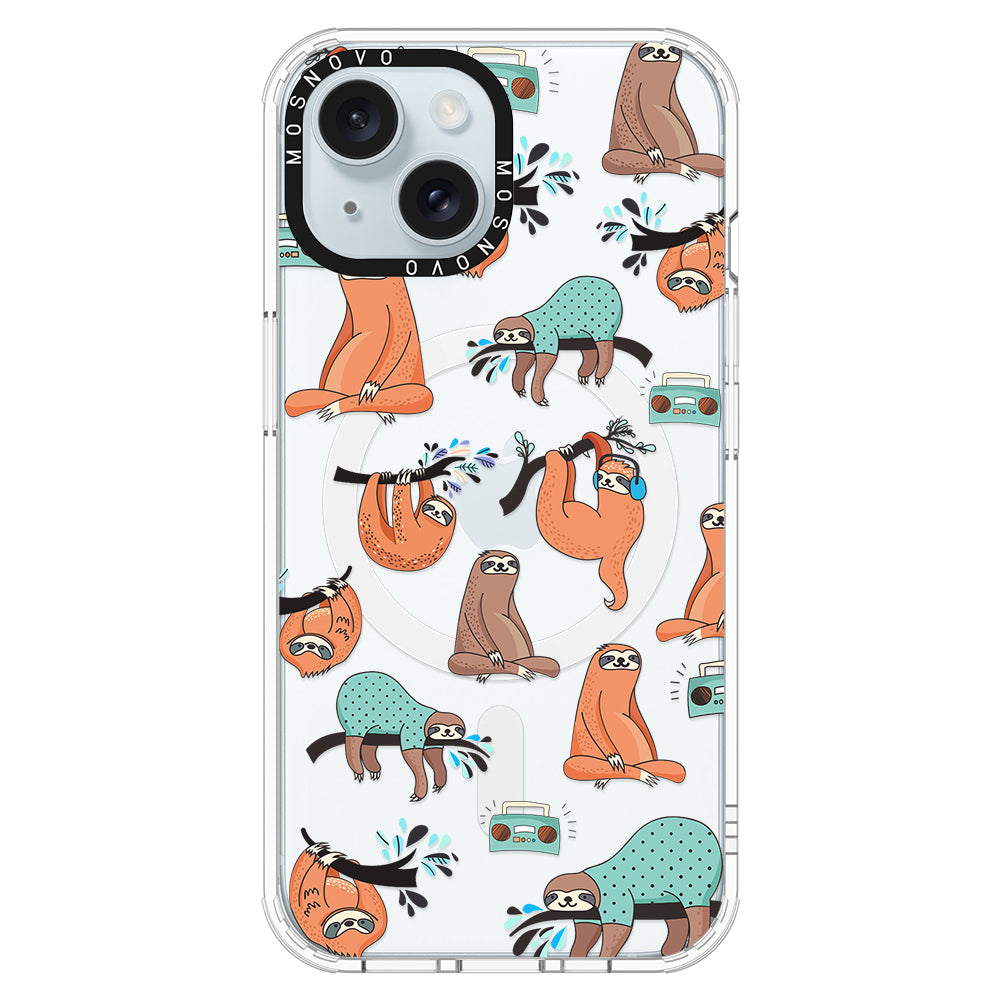 Musical Sloth Phone Case - iPhone 15 Case - MOSNOVO