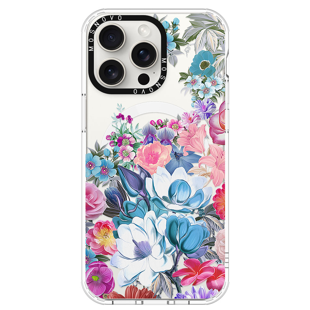 Magnolia Flower Phone Case - iPhone 15 Pro Max Case - MOSNOVO