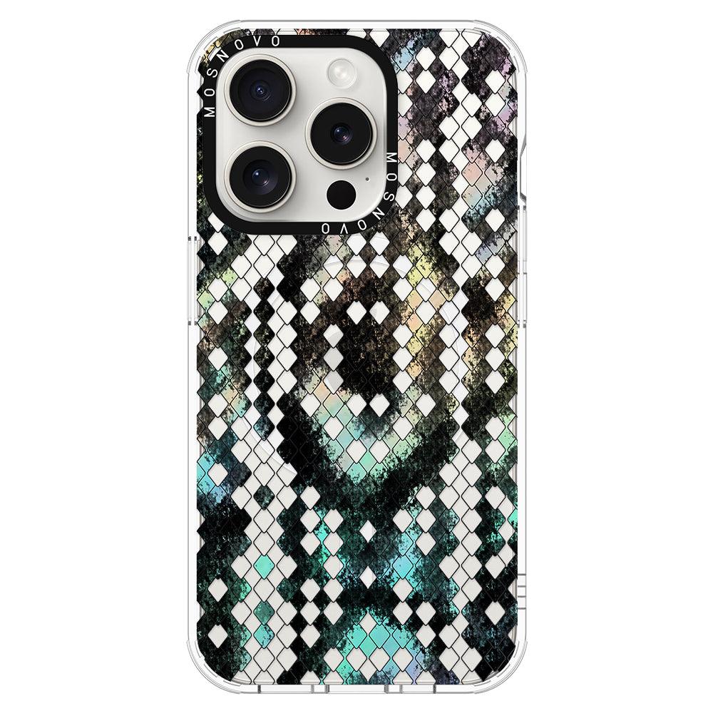 Rainbow Snake Print Phone Case - iPhone 15 Pro Case - MOSNOVO