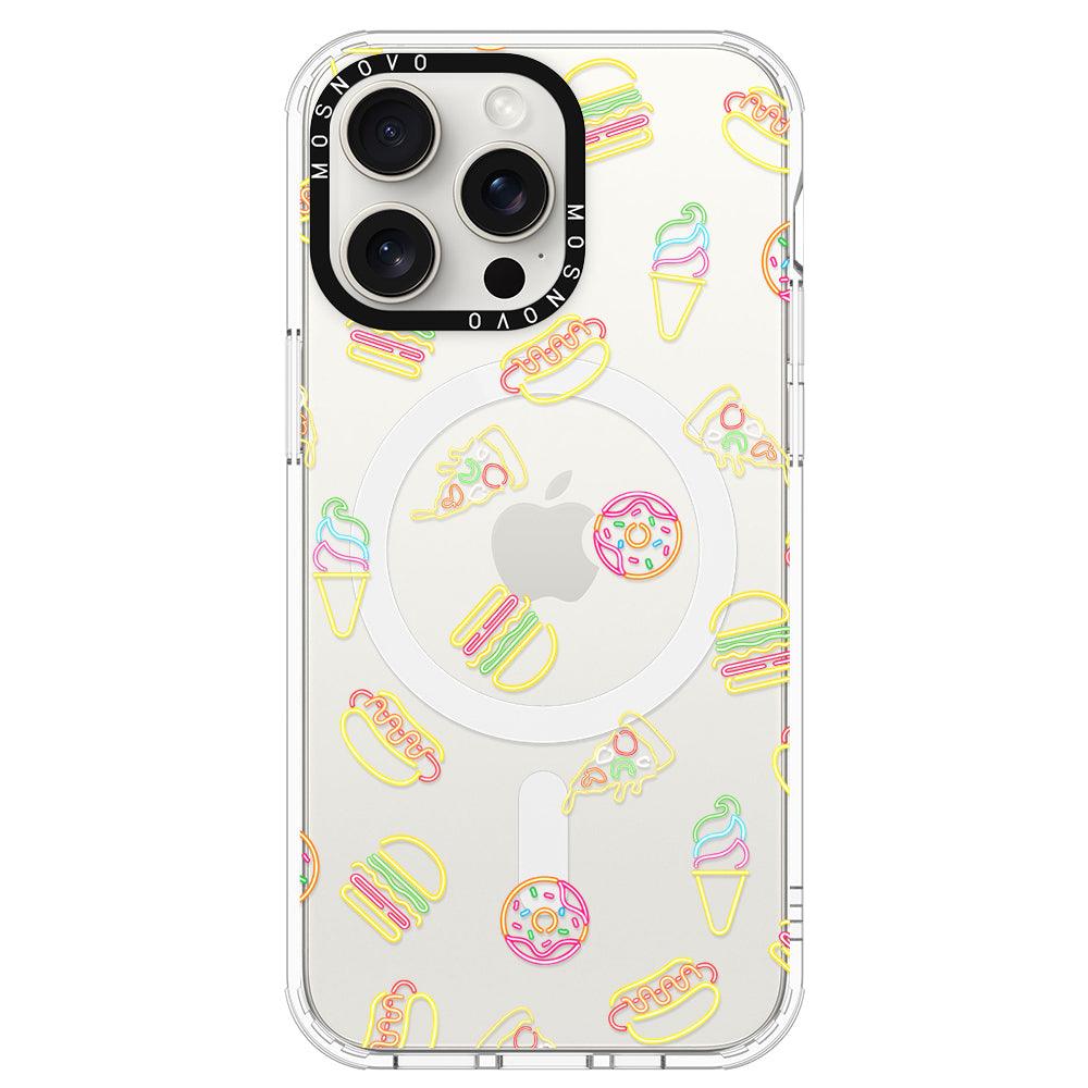 Neon Burgers Phone Case - iPhone 15 Pro Max Case - MOSNOVO