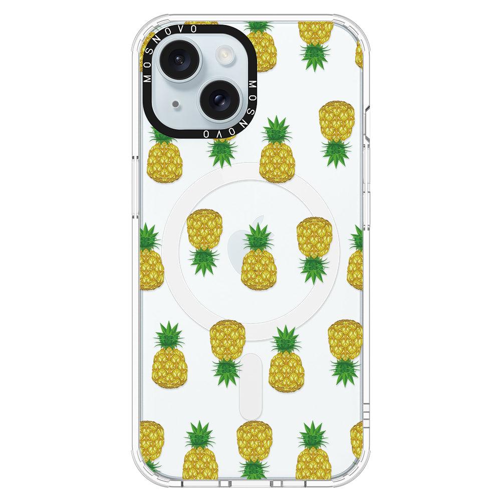 Cute Hawaiian Pineapple Phone Case - iPhone 15 Case Clear With Magsafe