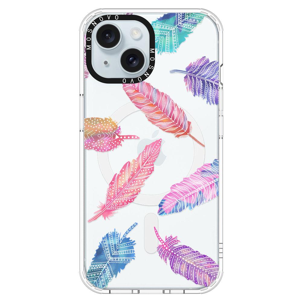 Tribal Feathers Phone Case - iPhone 15 Plus Case - MOSNOVO