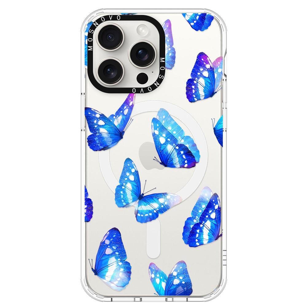 Stunning Blue Butterflies Phone Case - iPhone 15 Pro Max Case - MOSNOVO