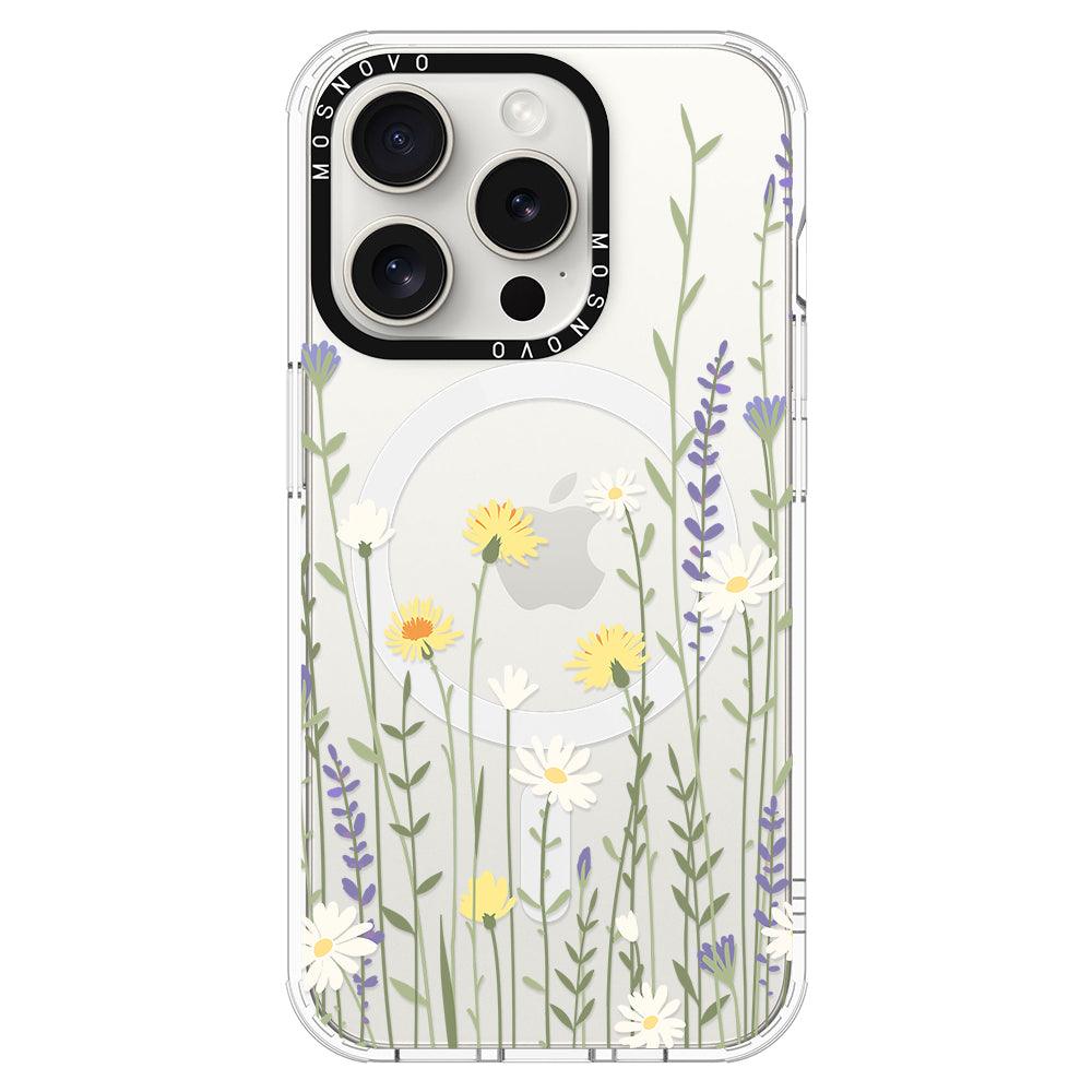 Wild Meadow Floral Phone Case - iPhone 15 Pro Case - MOSNOVO