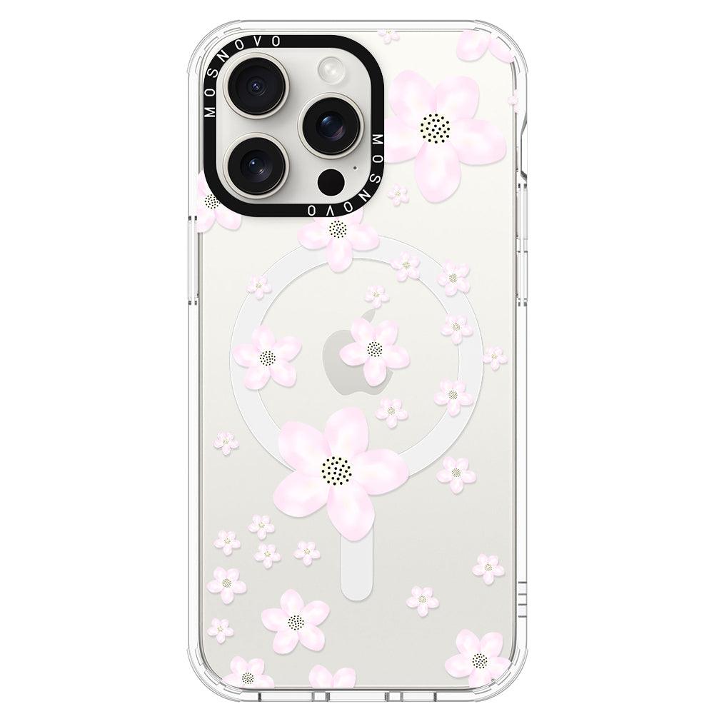 Pink Cherry Blossom Phone Case - iPhone 15 Pro Max Case - MOSNOVO