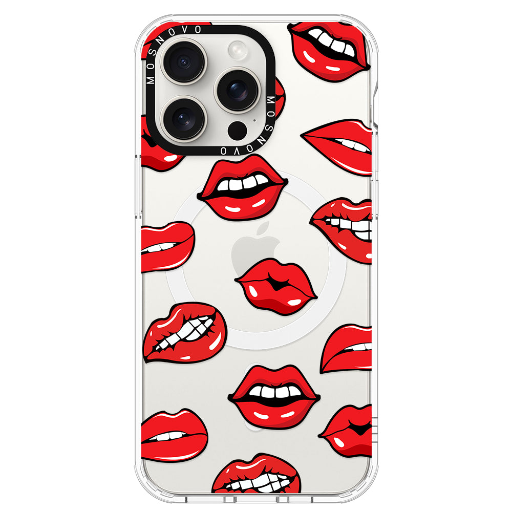 Hot Lips Phone Case - iPhone 15 Pro Max Case - MOSNOVO