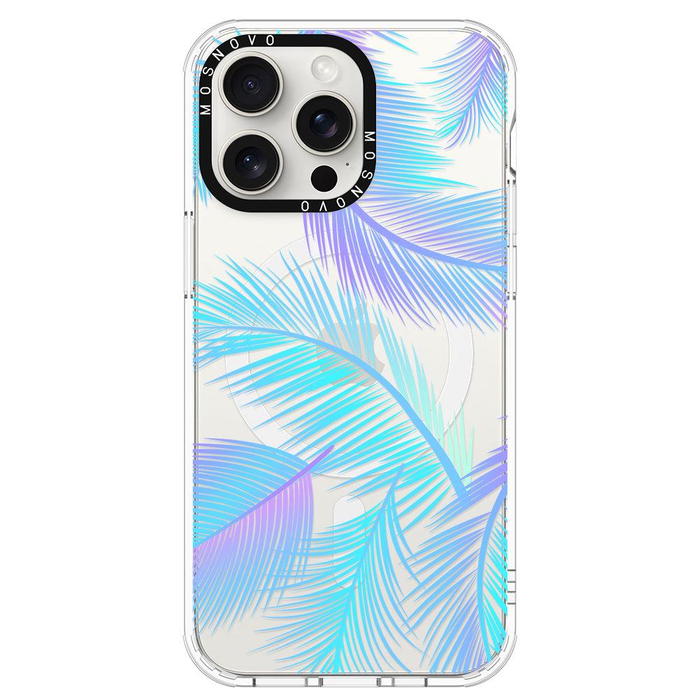 Gradient Tropical Palm Leaf Phone Case - iPhone 15 Pro Max Case - MOSNOVO