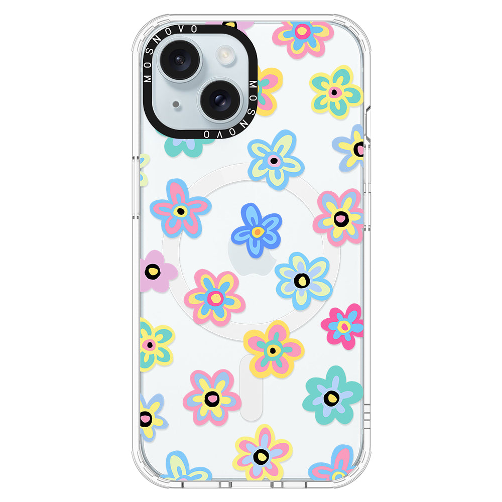 Groovy Flower Phone Case - iPhone 15 Case - MOSNOVO