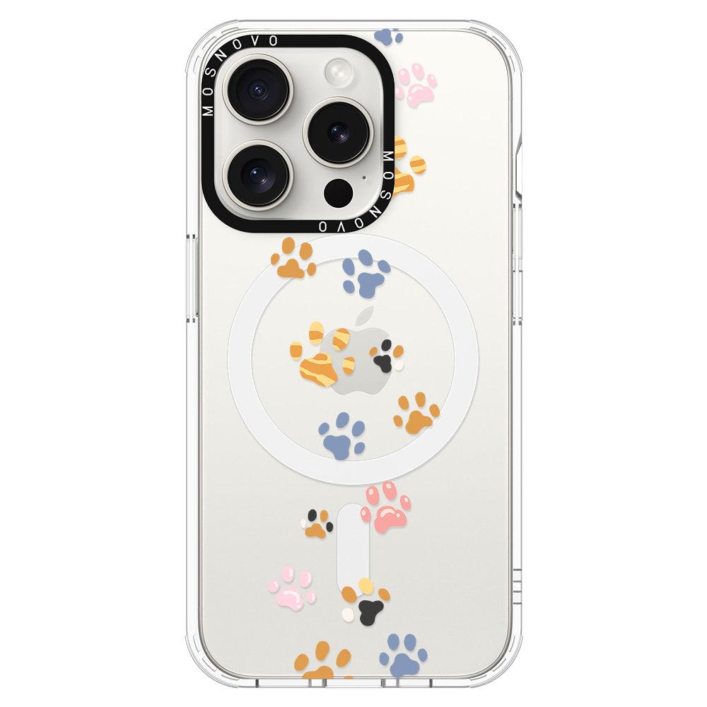 Colorful Paw Phone Case - iPhone 15 Pro Case - MOSNOVO