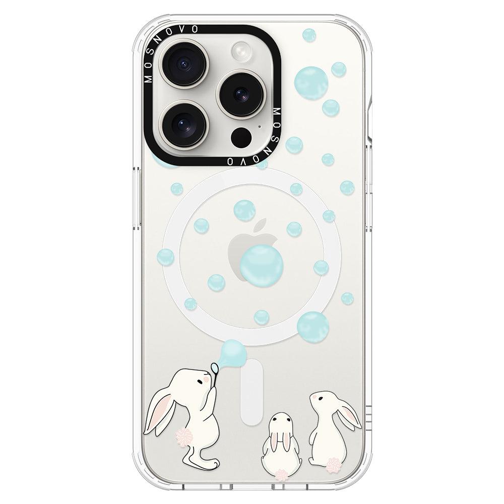 Bunny Blow Bubble Phone Case - iPhone 15 Pro Case - MOSNOVO