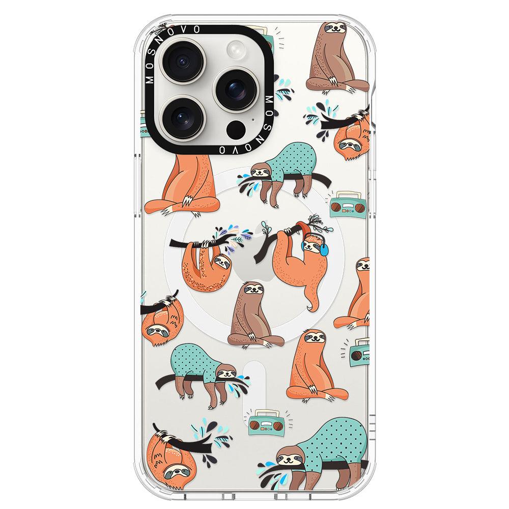 Musical Sloth Phone Case - iPhone 15 Pro Max Case - MOSNOVO