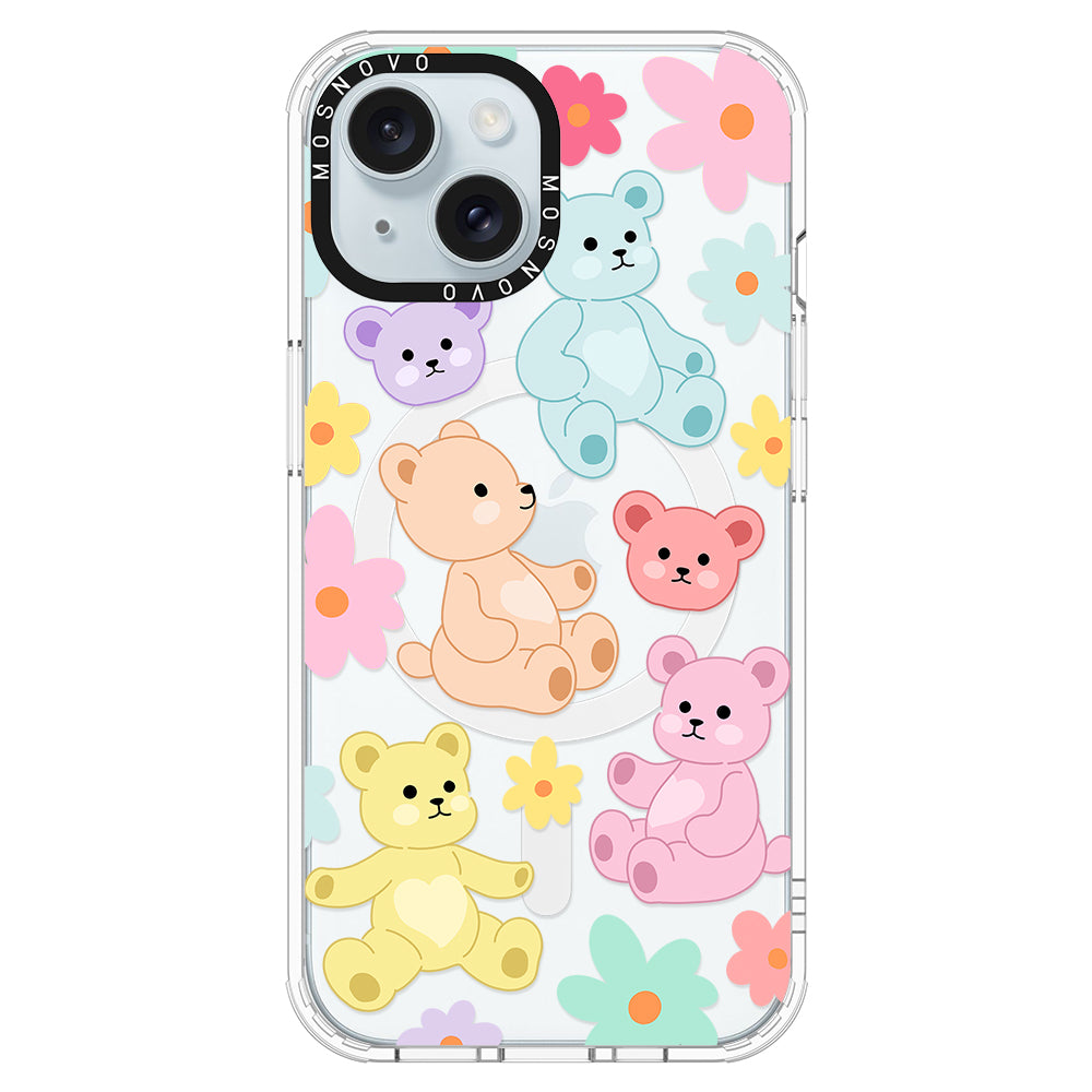 Cute Teddy Bear Phone Case - iPhone 15 Case - MOSNOVO