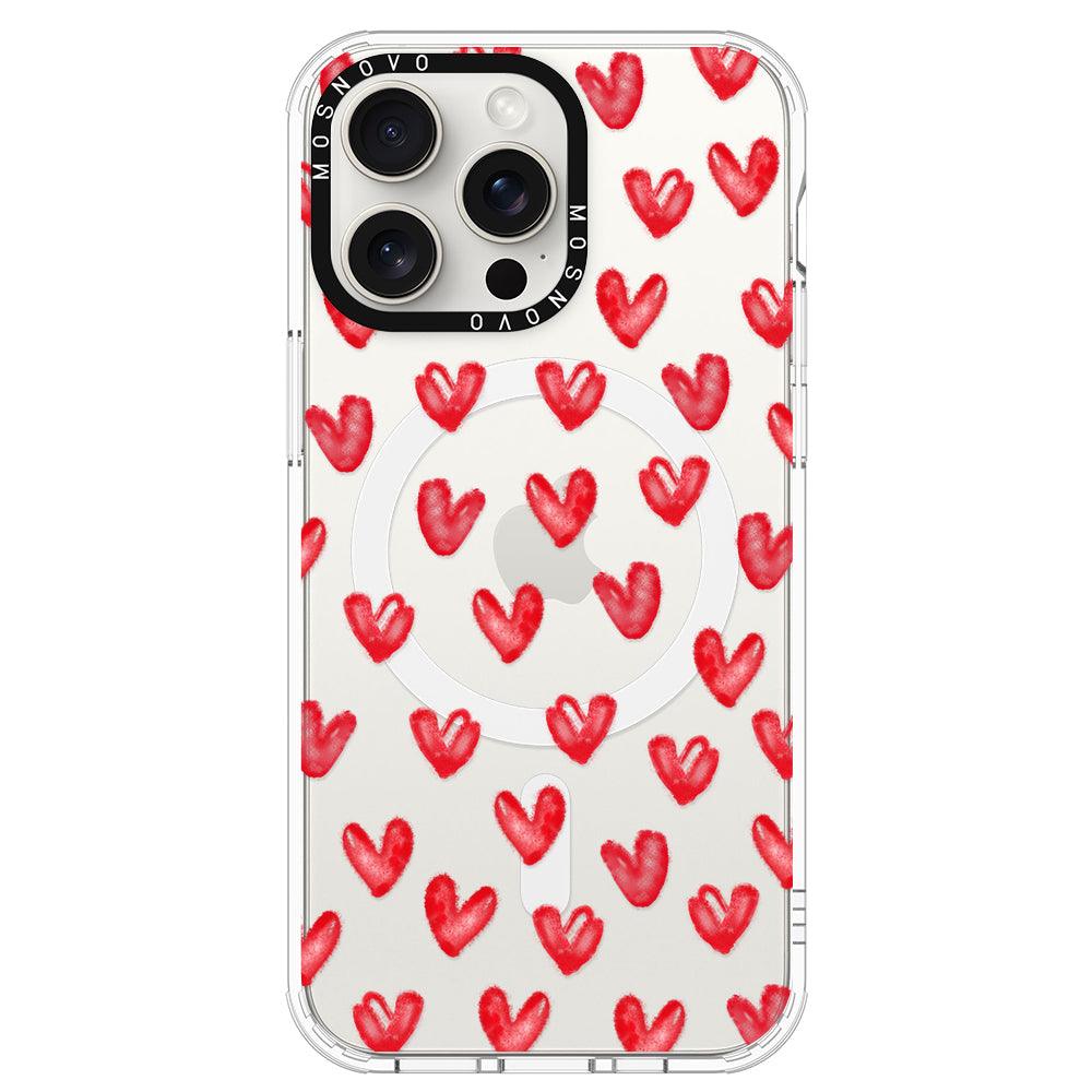 Cute Little Hearts Phone Case - iPhone 15 Pro Max Case - MOSNOVO