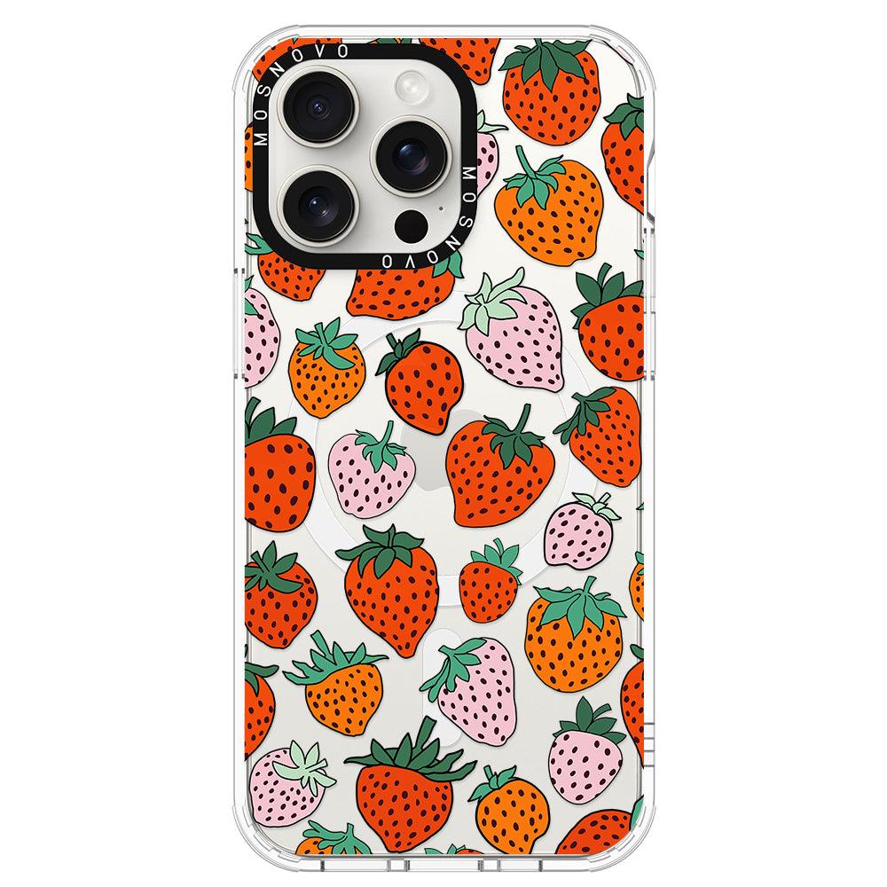 Cute Strawberry Phone Case - iPhone 15 Pro Max Case - MOSNOVO