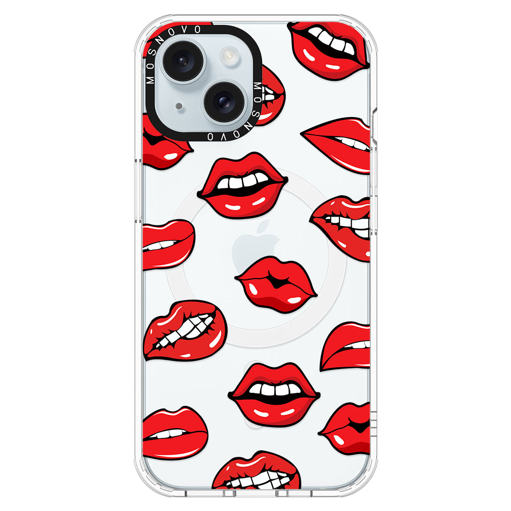 Hot Lips Phone Case - iPhone 15 Plus Case - MOSNOVO