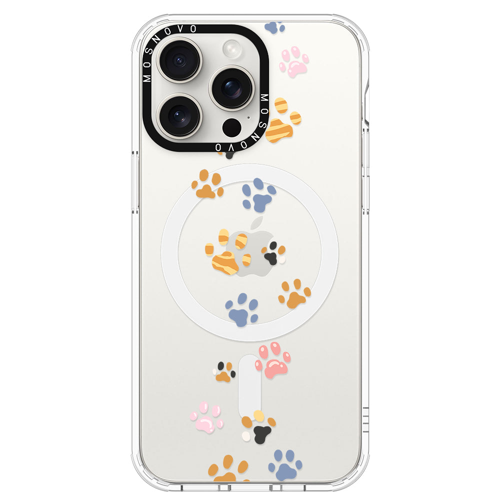 Colorful Paw Phone Case - iPhone 15 Pro Max Case - MOSNOVO