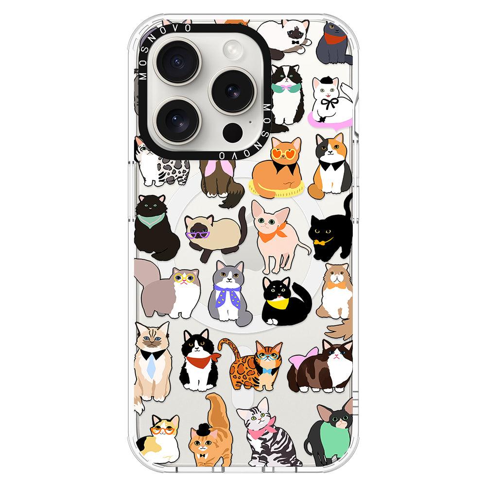 Cute Cat Phone Case - iPhone 15 Pro Case - MOSNOVO