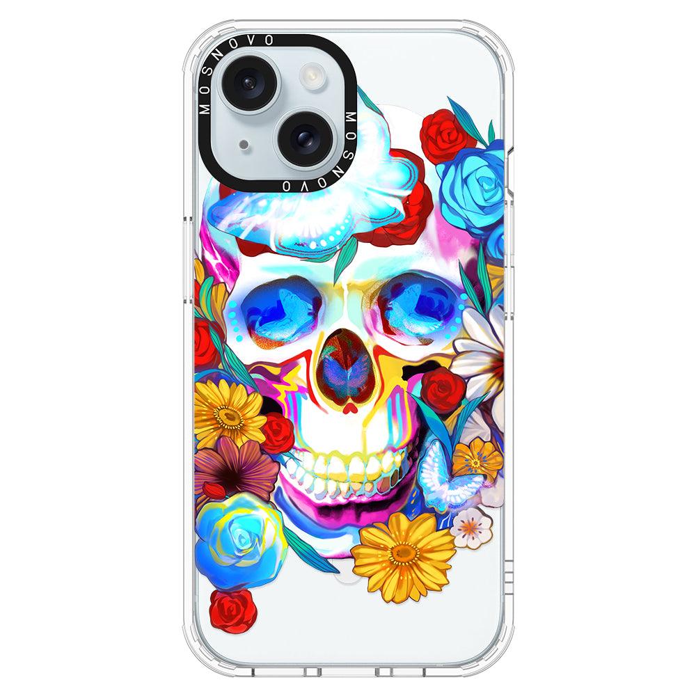 Neon Skull Phone Case - iPhone 15 Plus Case - MOSNOVO