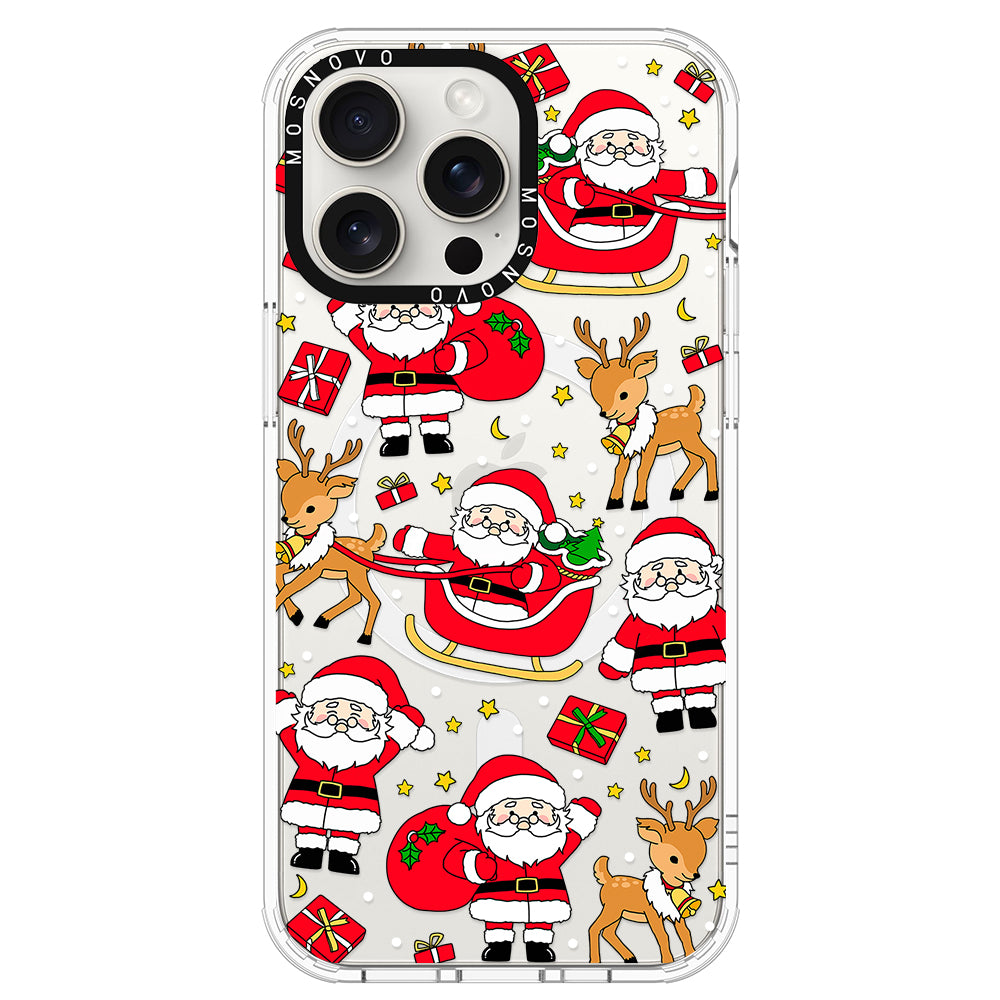 Cute Santa Claus Deer Phone Case - iPhone 15 Pro Max Case - MOSNOVO