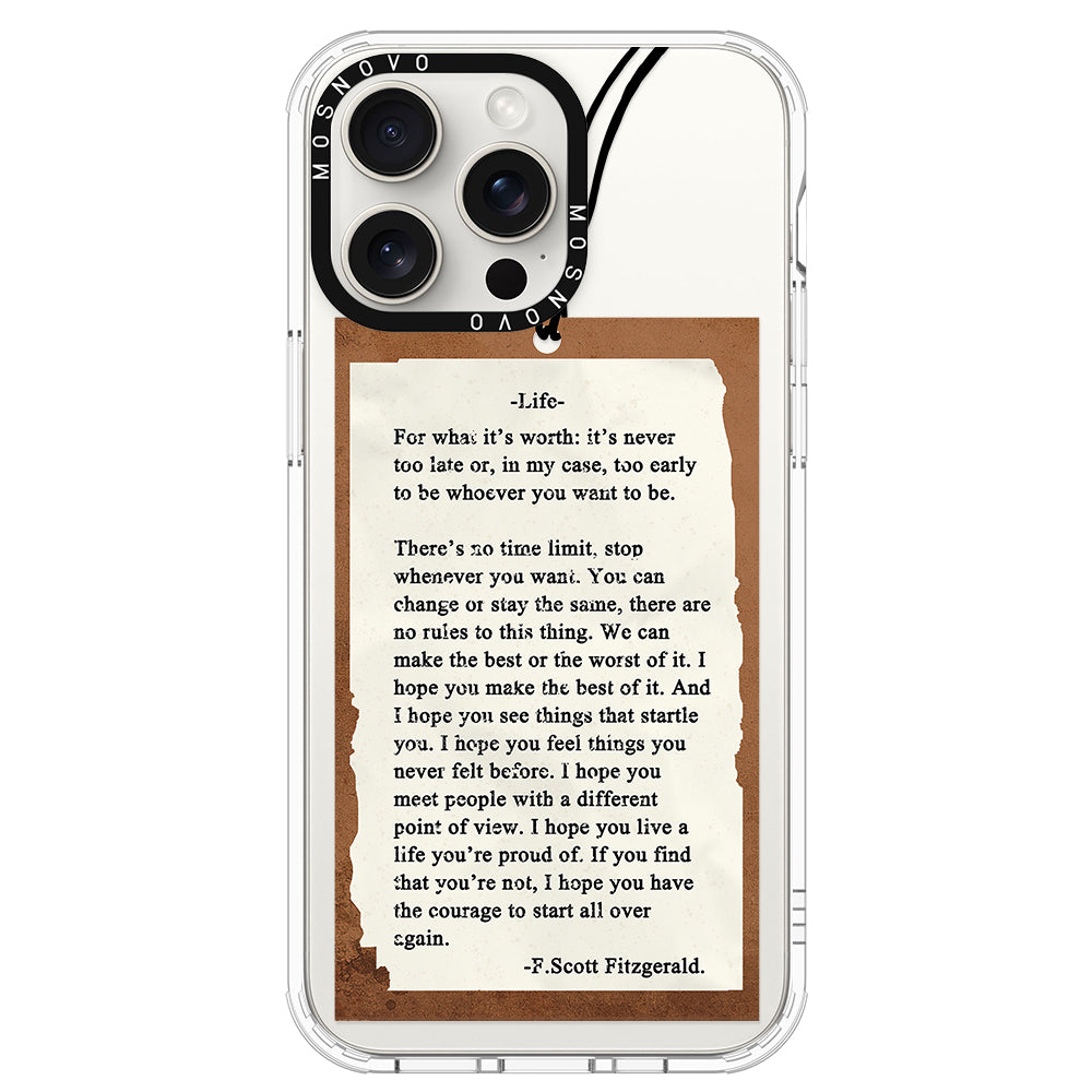 Life Quote Phone Case - iPhone 15 Pro Max Case - MOSNOVO