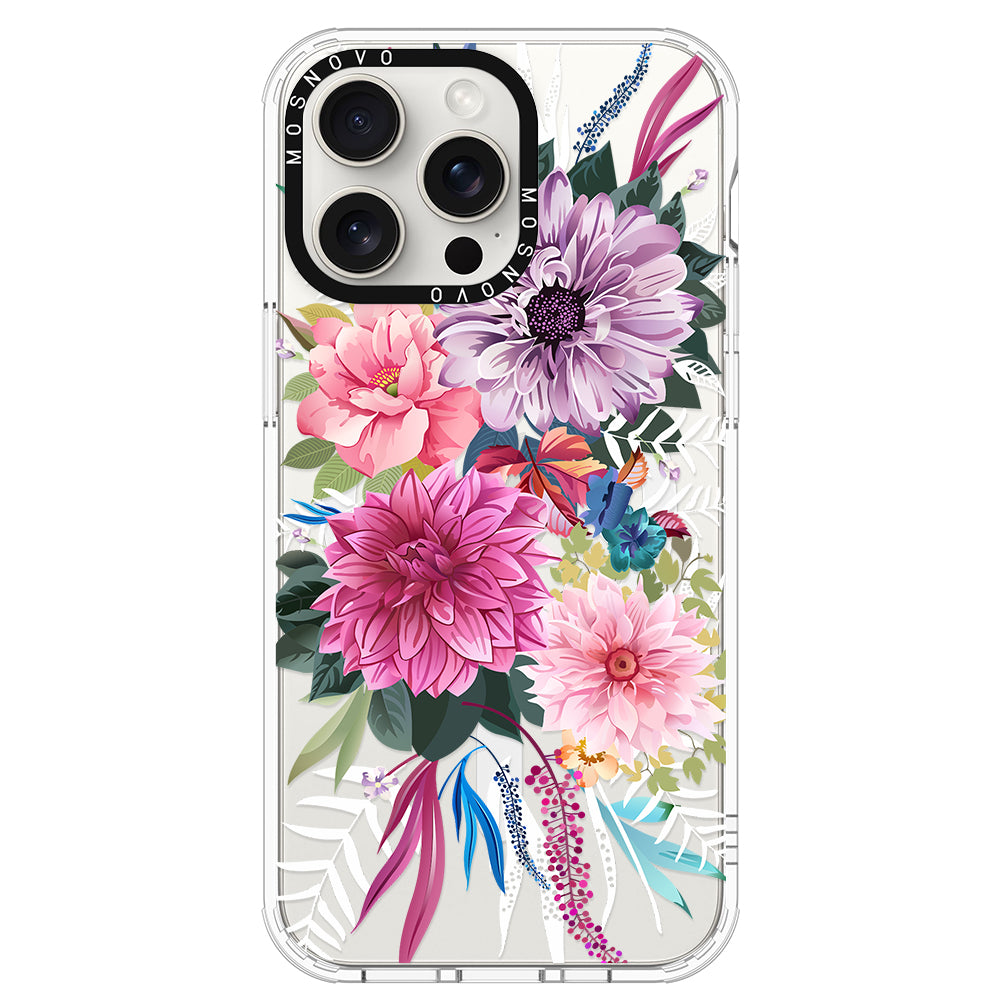 Dahlia Bloom Phone Case - iPhone 15 Pro Max Case - MOSNOVO