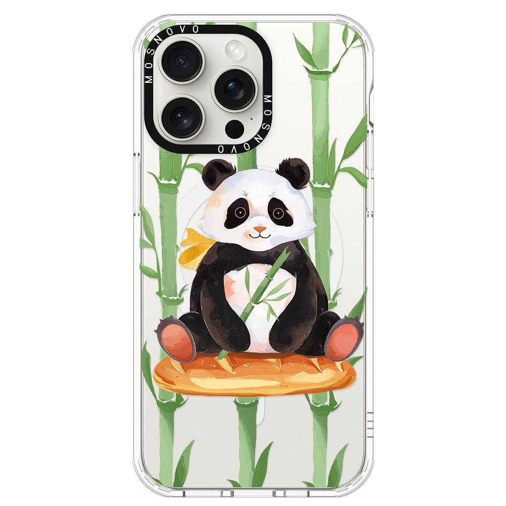 Bamboo Panda Phone Case - iPhone 15 Pro Max Case - MOSNOVO