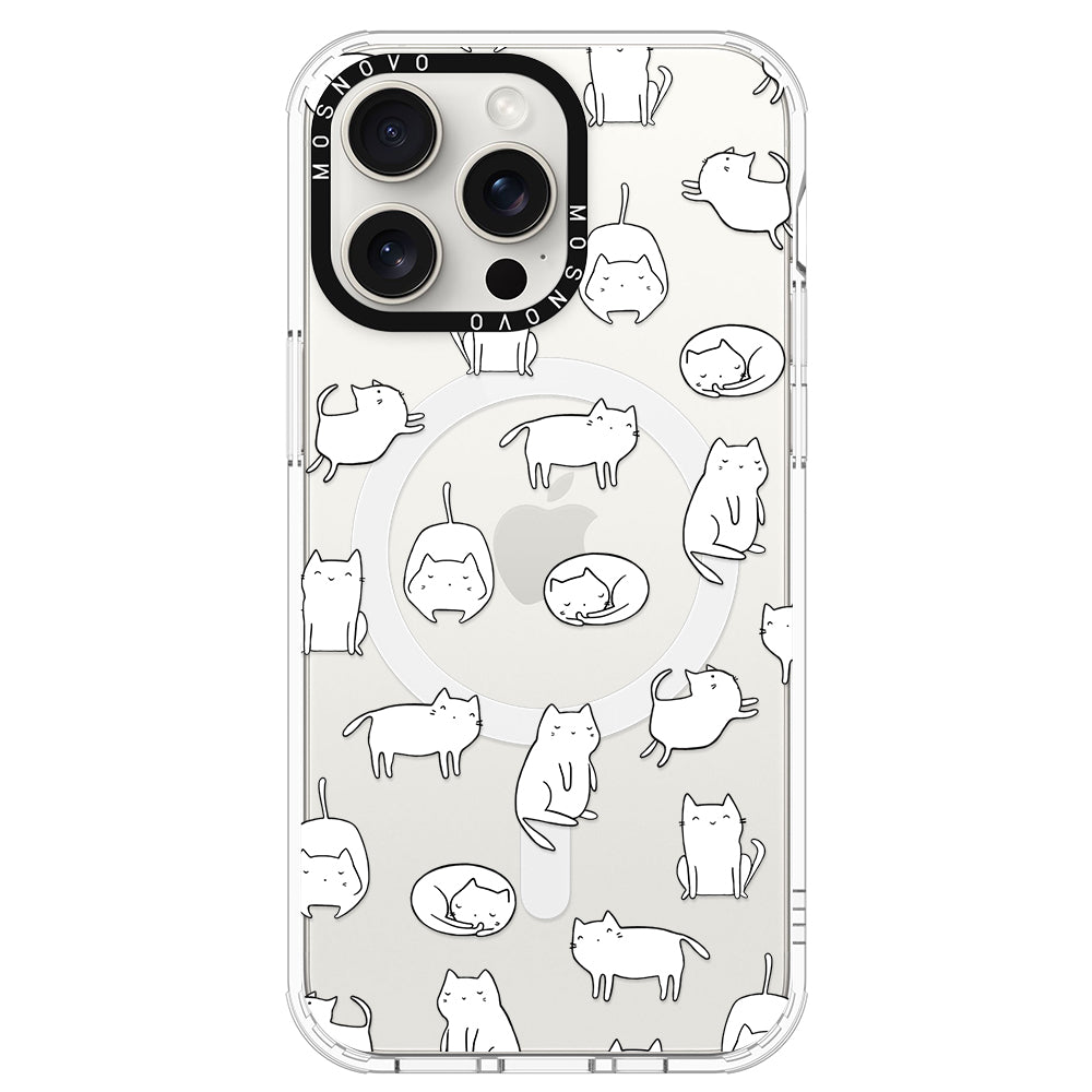 Cute Cats Phone Case - iPhone 15 Pro Max Case - MOSNOVO