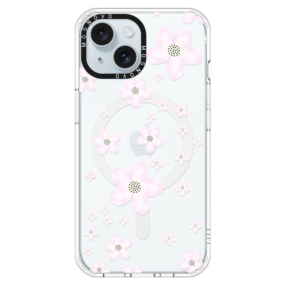 Pink Cherry Blossom Phone Case - iPhone 15 Plus Case - MOSNOVO