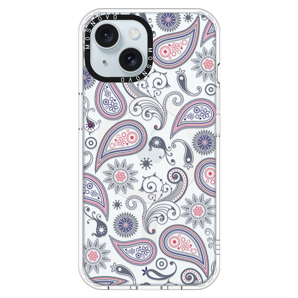 Paisley Phone Case - iPhone 15 Plus Case - MOSNOVO