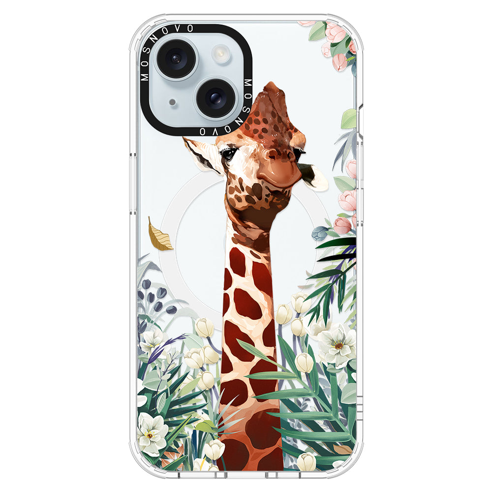 Giraffe In The Garden Phone Case - iPhone 15 Plus Case - MOSNOVO