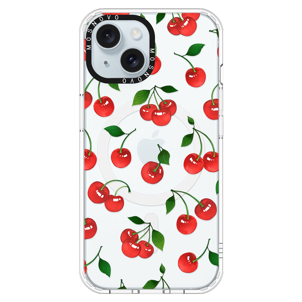 Cute Cherry Phone Case - iPhone 15 Case Clear With Magsafe