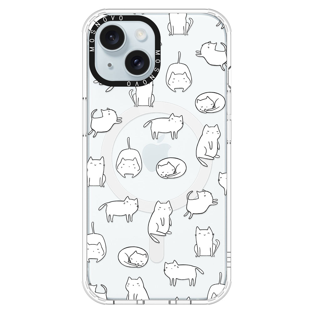 Cute Cats Phone Case - iPhone 15 Plus Case - MOSNOVO