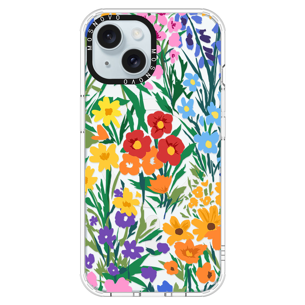 Spring Botanical Flower Floral Phone Case - iPhone 15 Plus Case - MOSNOVO