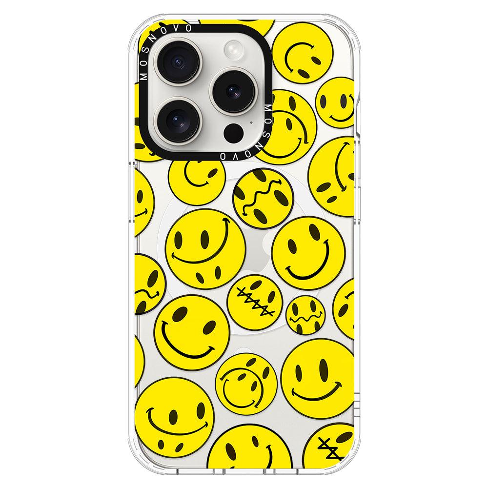 Smiley Face Phone Case - iPhone 15 Pro Case - MOSNOVO