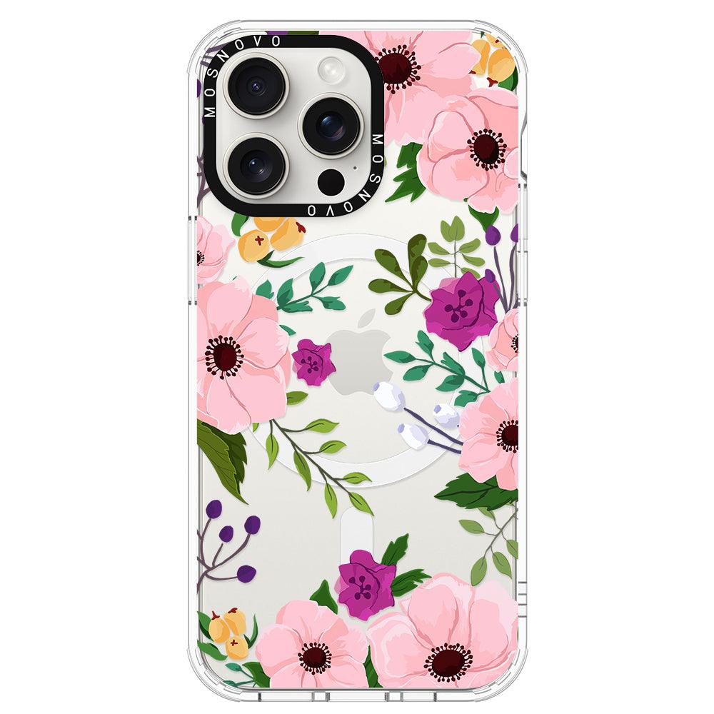 Watercolor Floral Phone Case - iPhone 15 Pro Max Case - MOSNOVO