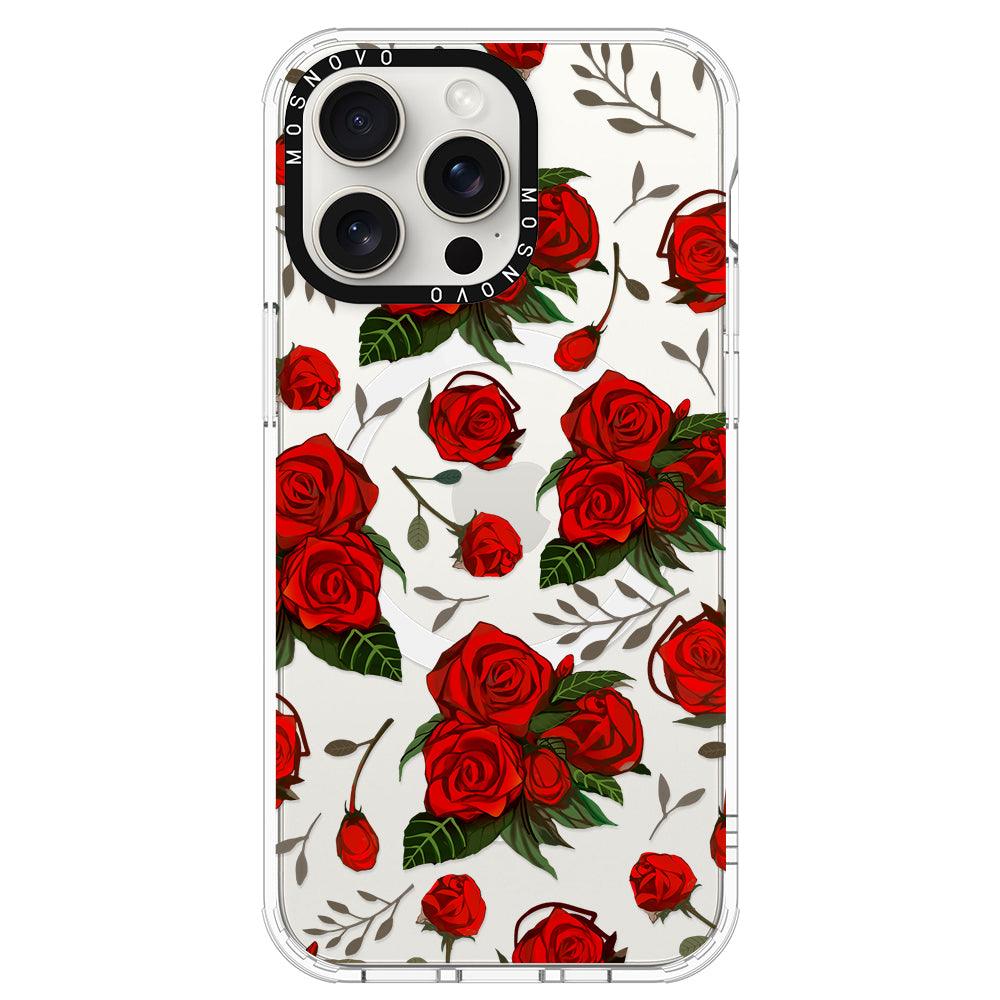 Simply Red Roses Phone Case - iPhone 15 Pro Max Case - MOSNOVO