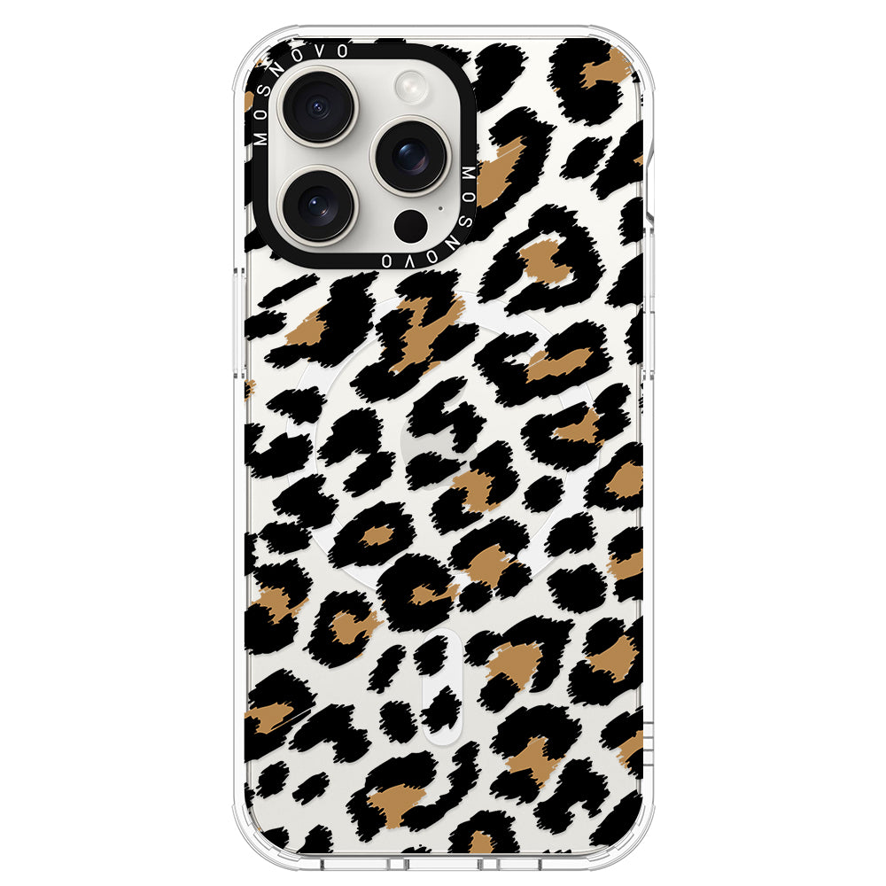 Leopard Print Phone Case - iPhone 15 Pro Max Case - MOSNOVO