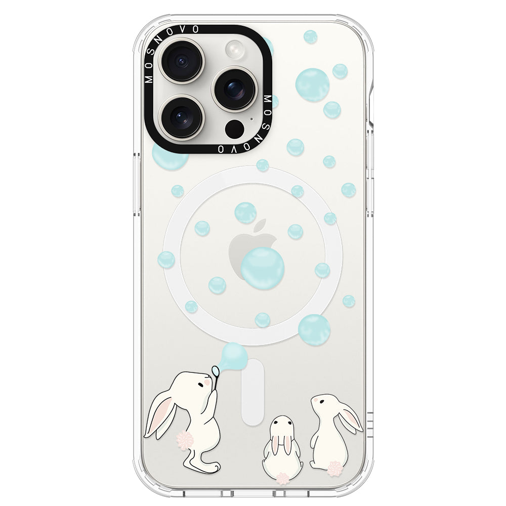 Bunny Blow Bubble Phone Case - iPhone 15 Pro Max Case - MOSNOVO