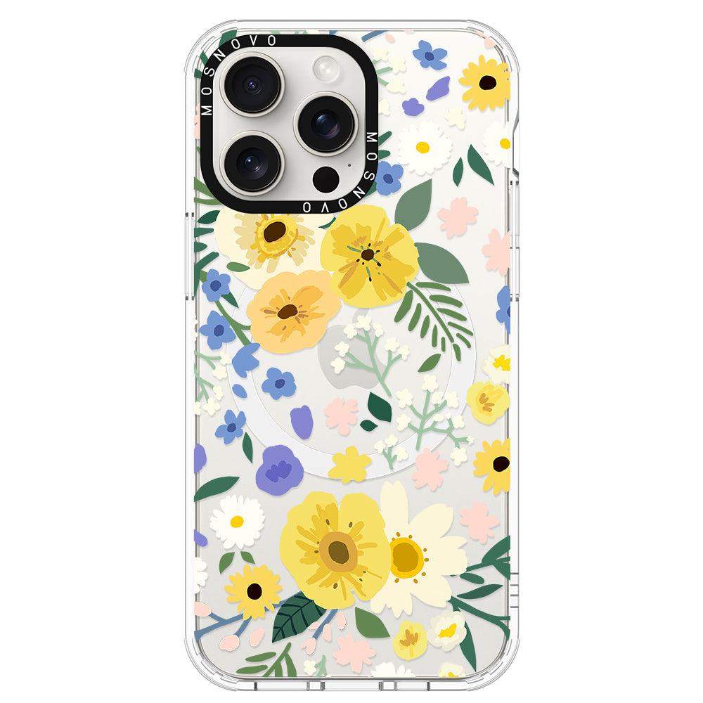 Spring Wild Floral Phone Case - iPhone 15 Pro Max Case - MOSNOVO