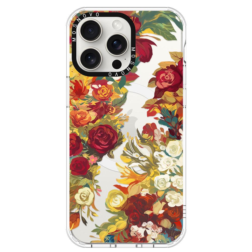 Vintage Flower Garden Phone Case - iPhone 15 Pro Max Case - MOSNOVO