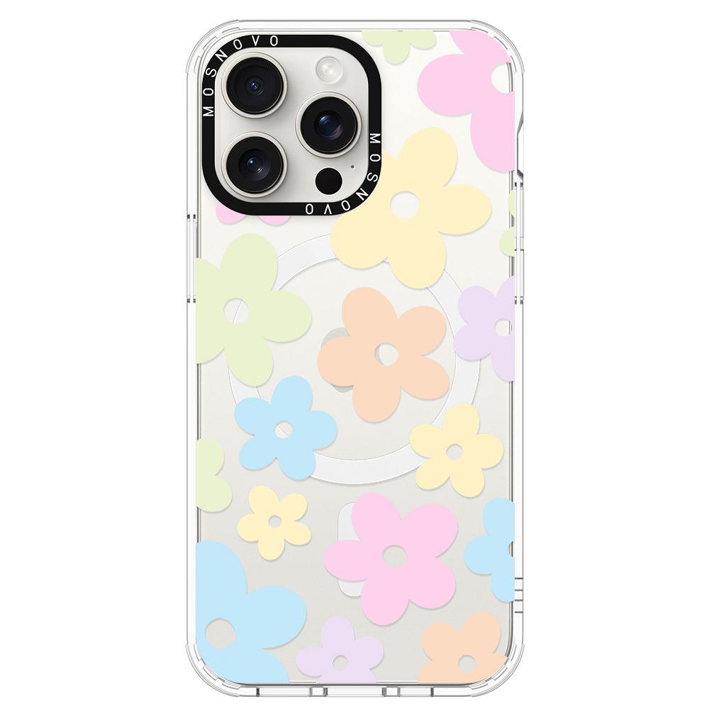 Pastel Flower Phone Case - iPhone 15 Pro Max Case - MOSNOVO