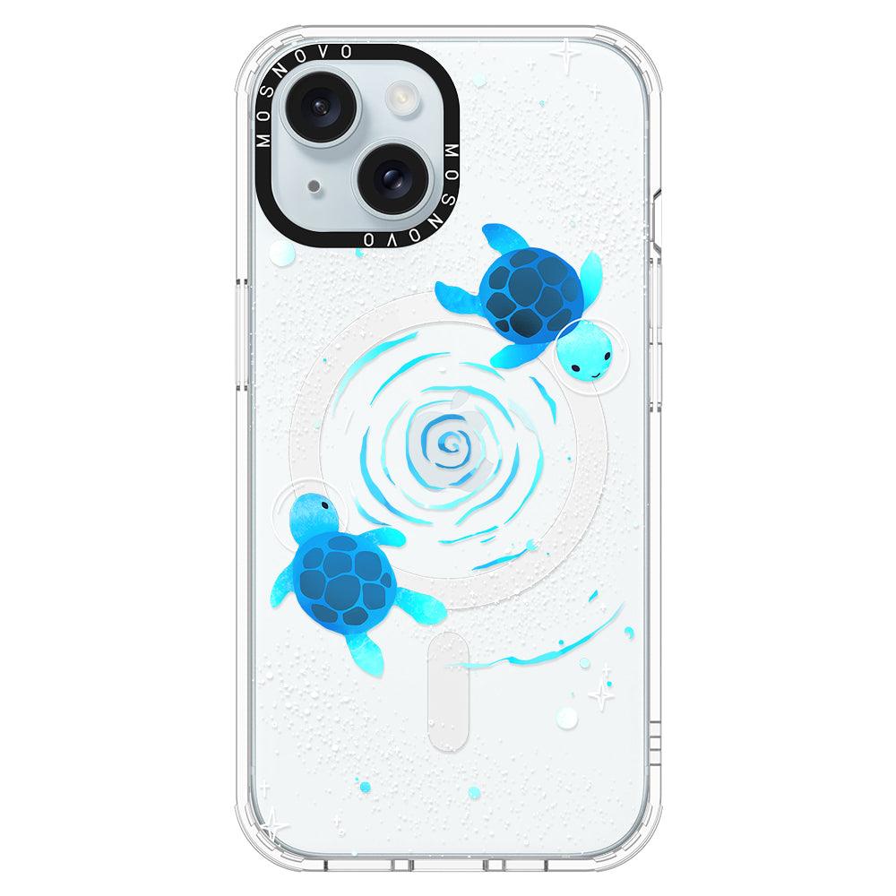 Space Turtle Phone Case - iPhone 15 Case Clear With Magsafe