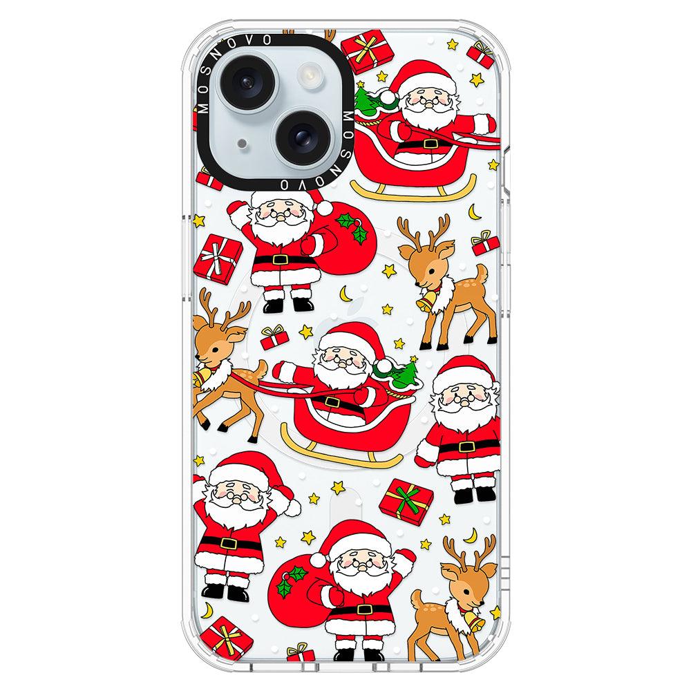 Cute Santa Claus Deer Phone Case - iPhone 15 Plus Case - MOSNOVO