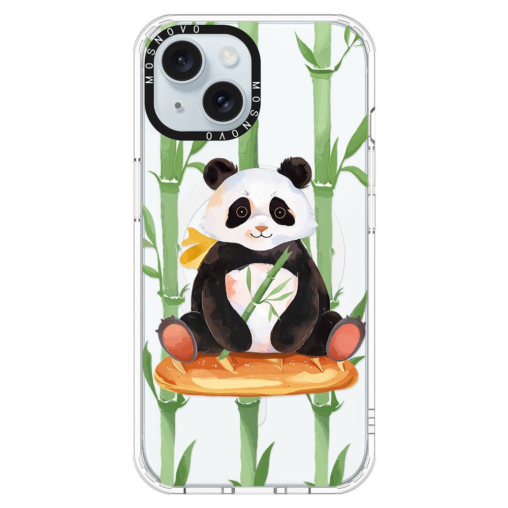 Bamboo Panda Phone Case - iPhone 15 Plus Case - MOSNOVO