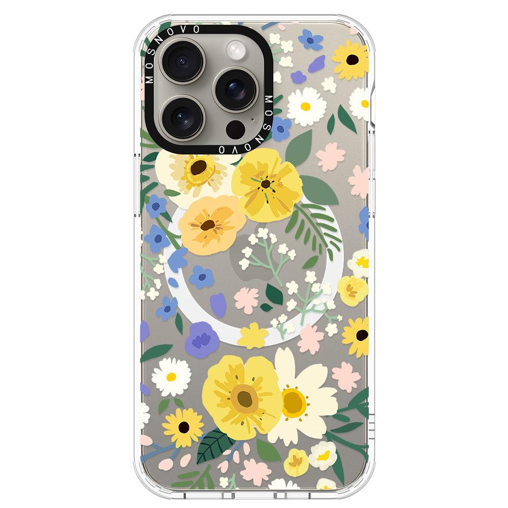 Spring Wild Floral Phone Case - iPhone 15 Pro Max Case - MOSNOVO